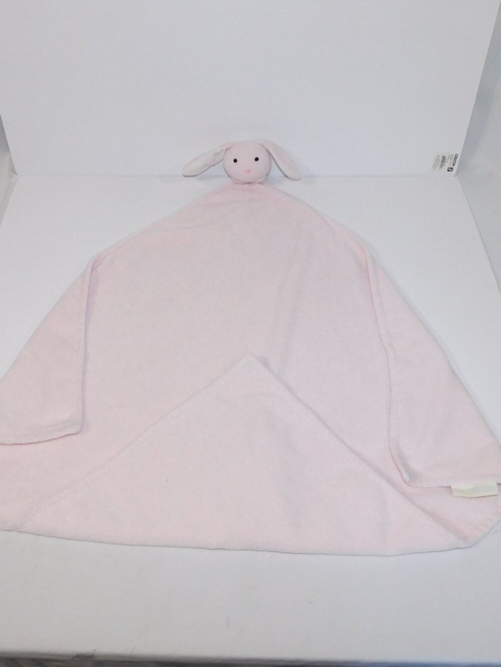 Pottery Barn kids Pink Bunny Rabbit Security blanket Baby lovey large 25" x 25"